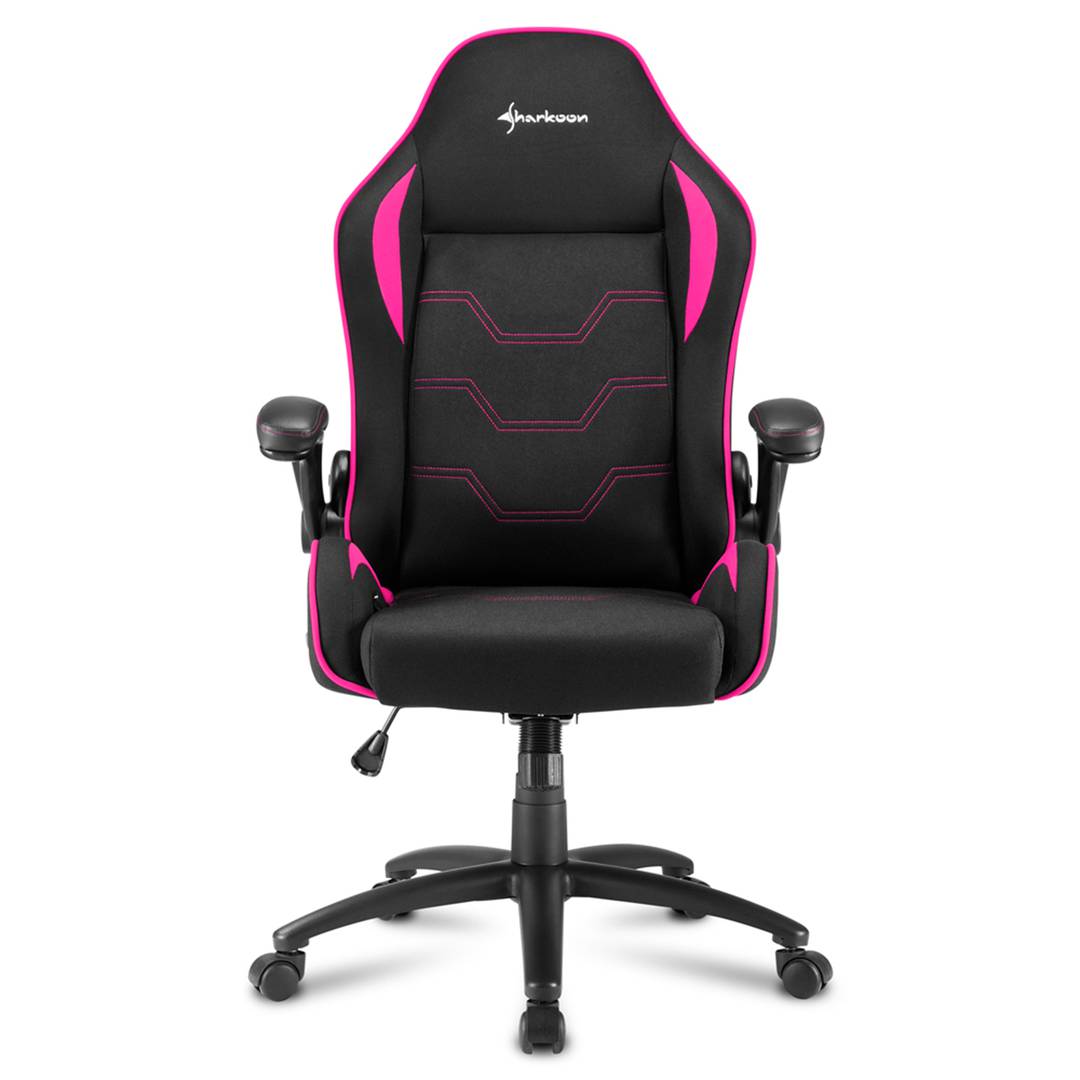 Chaise de jeu Sharkoon Elbrus 1 en noir et rose