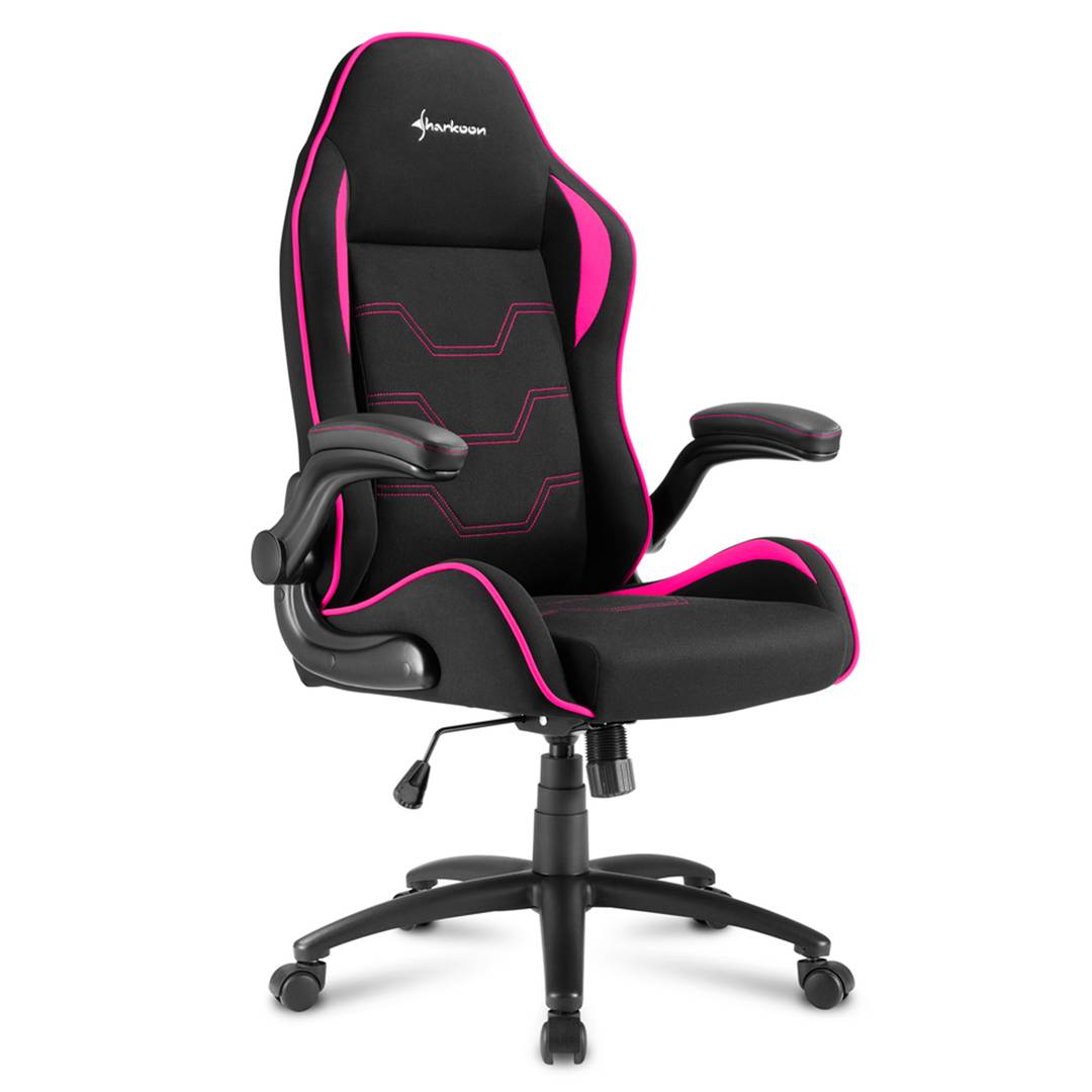 Chaise de jeu Sharkoon Elbrus 1 en noir et rose