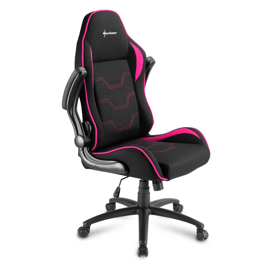 Chaise de jeu Sharkoon Elbrus 1 en noir et rose