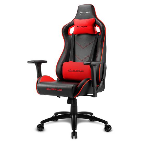 Sharkoon Elbrus 2 Gaming Chair in Black and Red - Cablematic