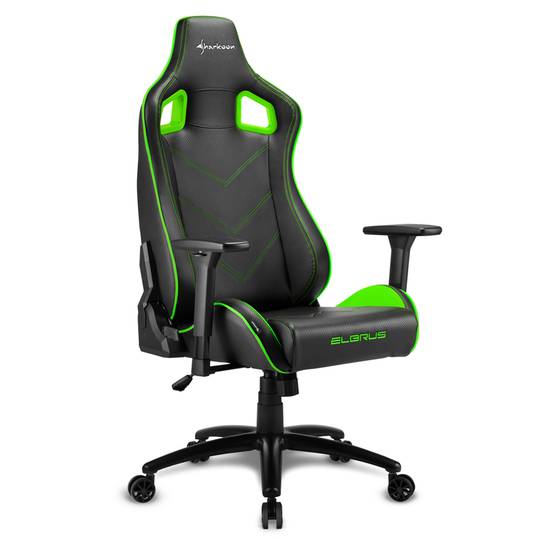 Cadeira para jogos Sharkoon Elbrus 2 em preto e verde