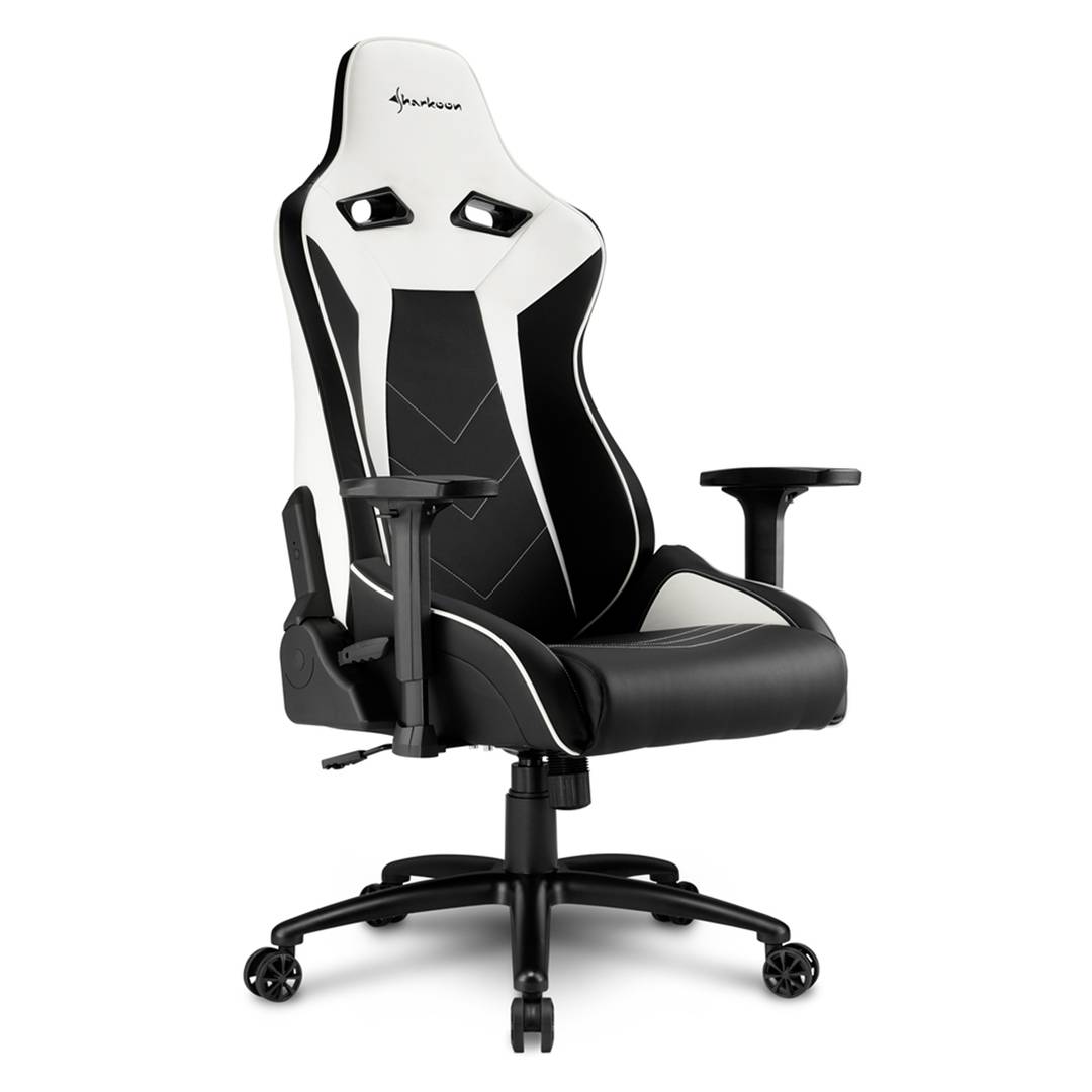 Cadeira para jogos Sharkoon Elbrus 3 em preto e branco