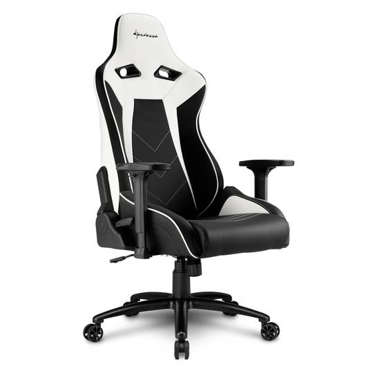 Cadeira para jogos Sharkoon Elbrus 3 em preto e branco