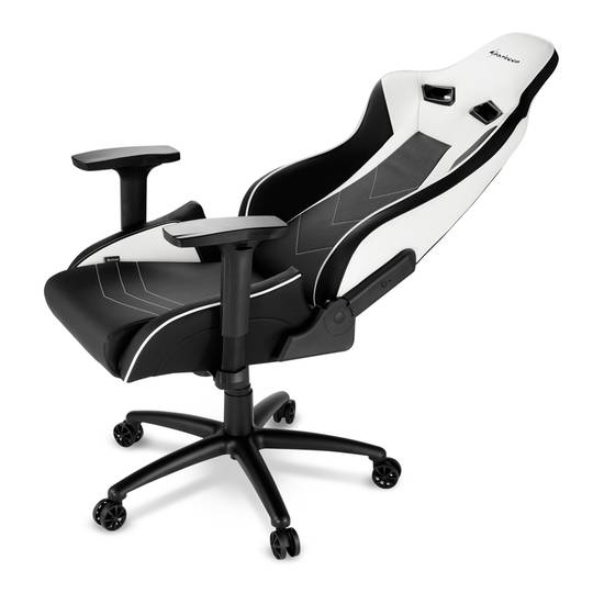 Cadeira para jogos Sharkoon Elbrus 3 em preto e branco