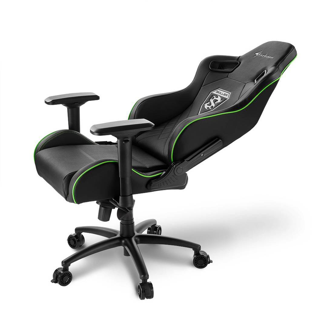 Chaise de jeu Sharkoon Skiller SGS4 en noir et vert