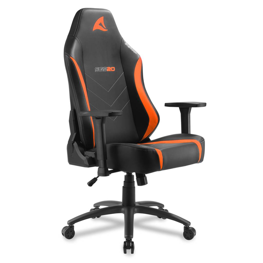 Chaise de jeu Sharkoon SGS20 en noir et orange