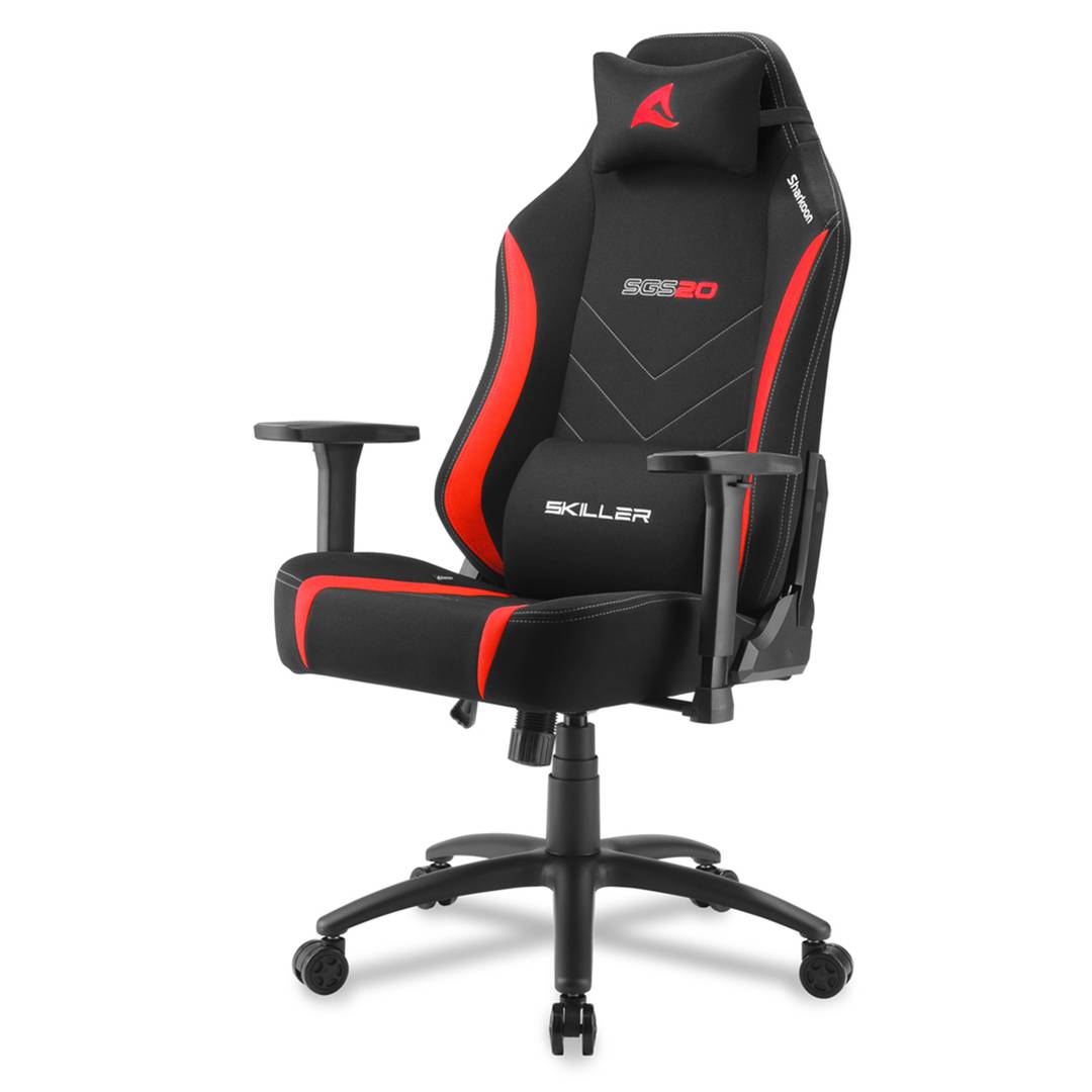 Chaise de jeu Sharkoon SGS20 en noir et rouge