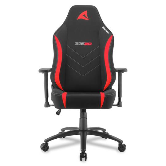 Chaise de jeu Sharkoon SGS20 en noir et rouge