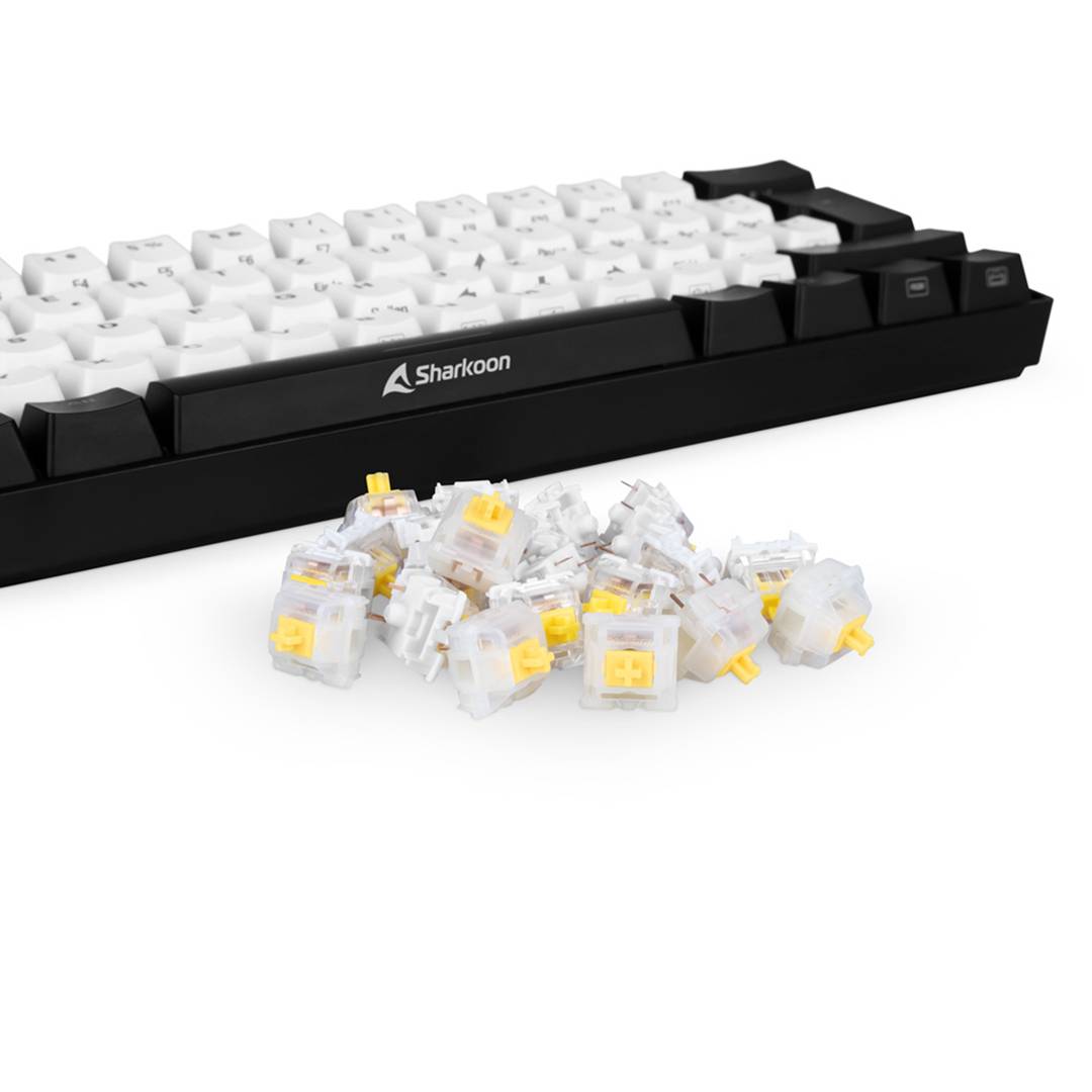 Sharkoon Gateron CAP Set di interruttori lineari giallo latteo