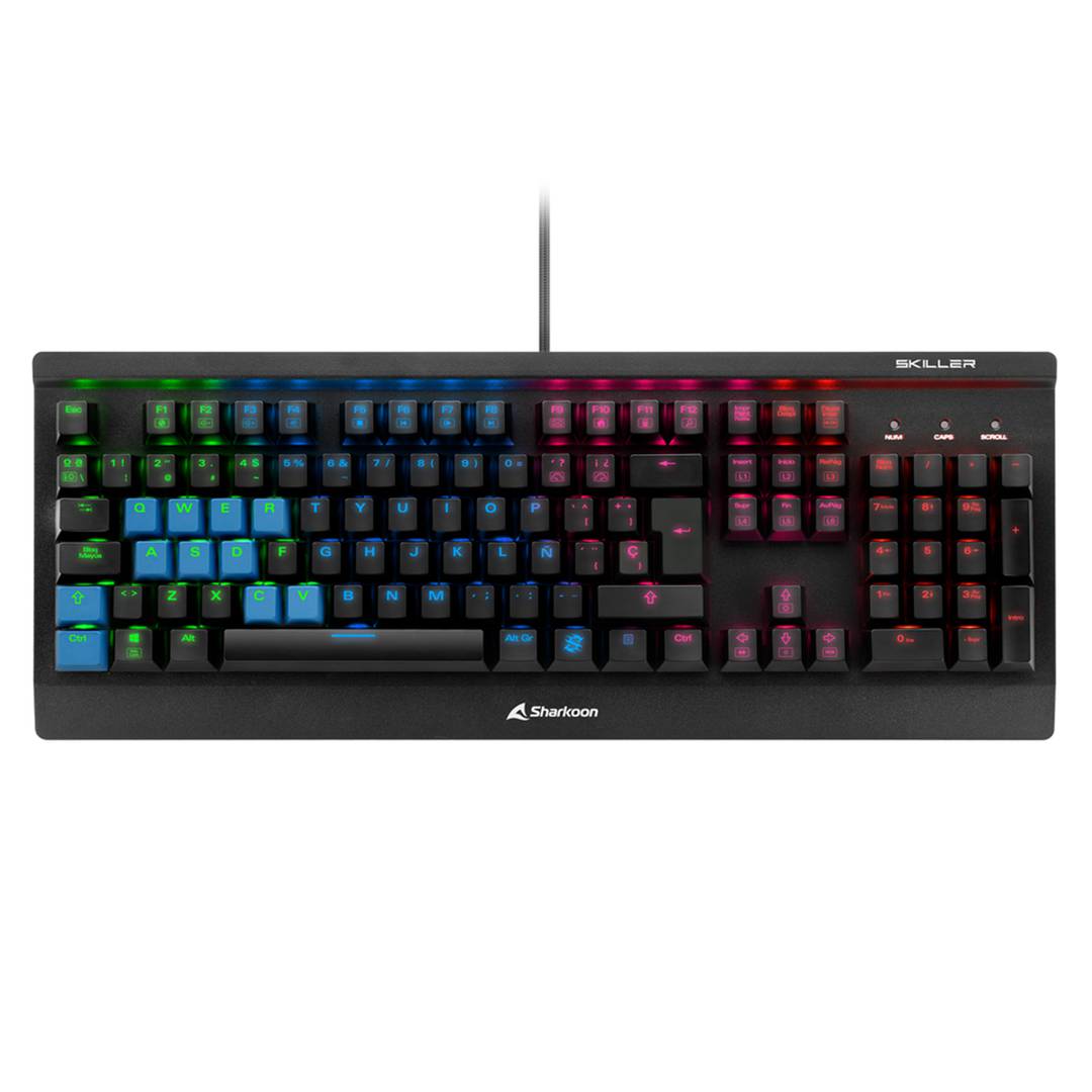Teclado Gaming Mecánico Sharkoon SGK3 RGB USB con switch Azules