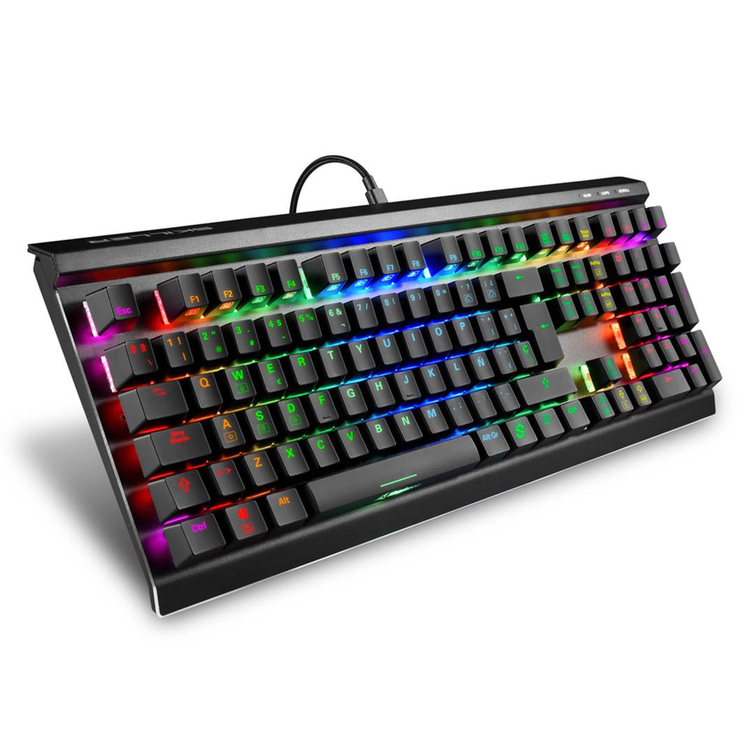 Teclado Gaming Sharkoon SGK60 Mecánico con switch Marrones RGB