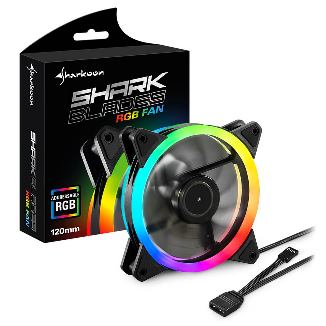 Sharkoon Shark Blades 120x120x25.5mm Case Fan with RGB LED