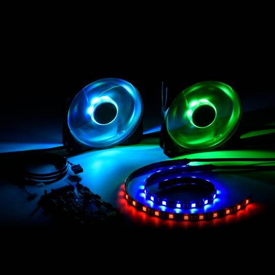 Bande LED Sharkoon PACElight S1 RGB 360mm x 10mm avec 18 LEDS 60cm