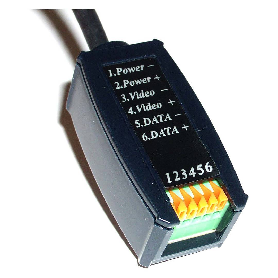 Transceptor de vídeo pasivo BNC DC DATA a Terminal Block TTP111VPD