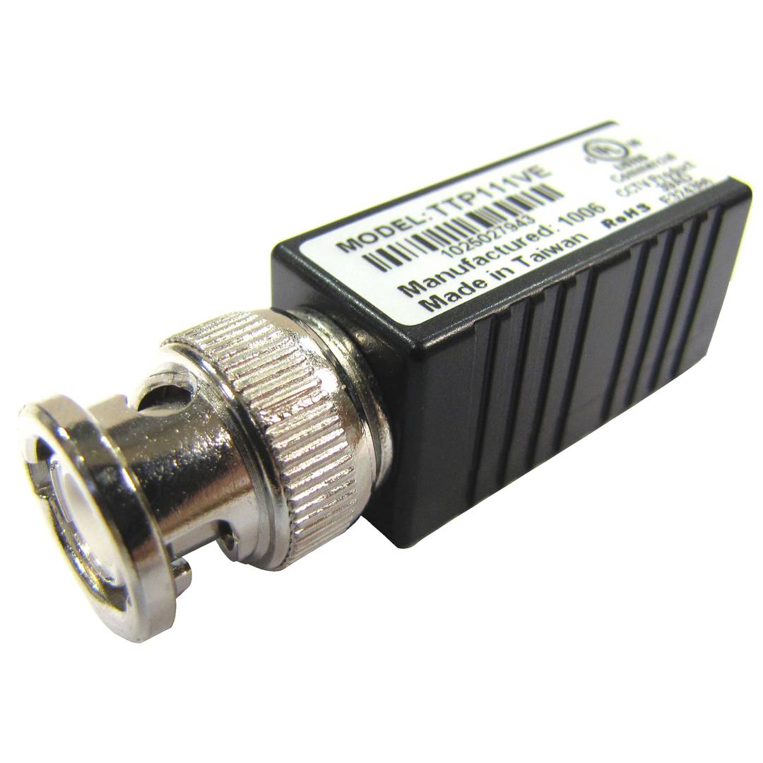 BNC passieve video-transceiver naar 2-pins klemmenblok TTP111VE