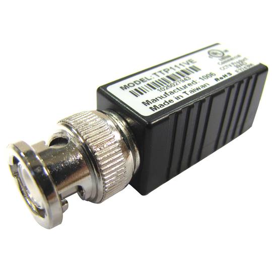 BNC passieve video-transceiver naar 2-pins klemmenblok TTP111VE