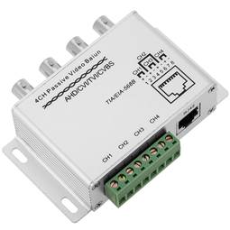 Transceptor de vídeo passiu 4 ports BNC a RJ45 Terminal Block TTP414V