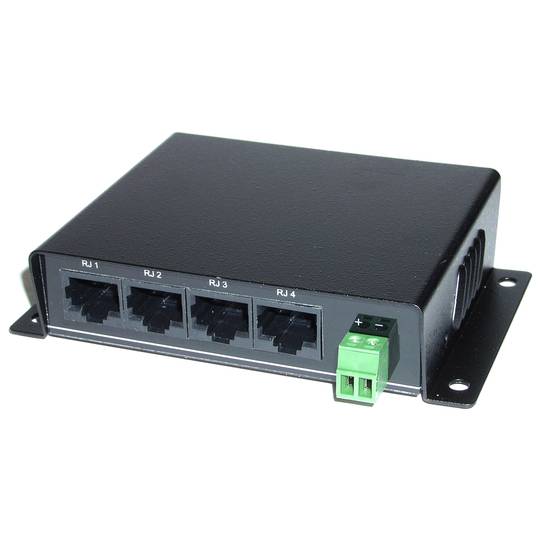 Transceptor de vídeo pasivo 4BNC DATA DC a 4RJ45 TTP444VPD