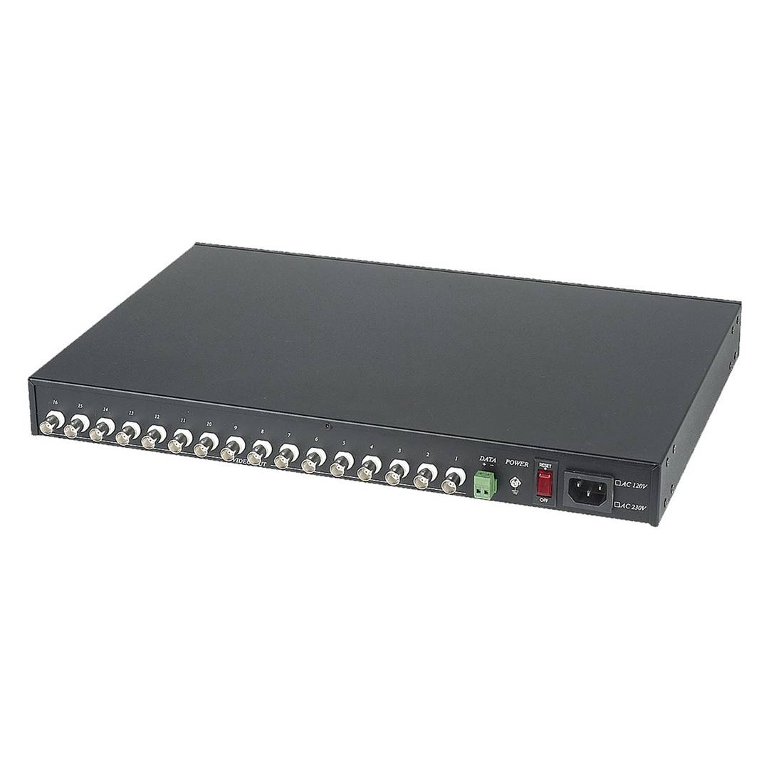 Vídeo e transceptor de dados para Rack19 RJ45 para 16-porta BNC TPP016VPD