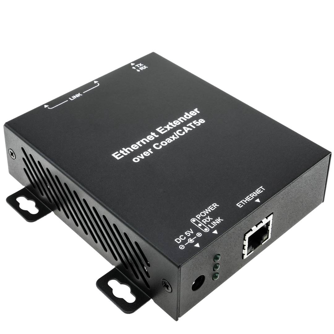 TCP/IP active extender by coaxial and UTP Cat.5 sender and receiver IP03