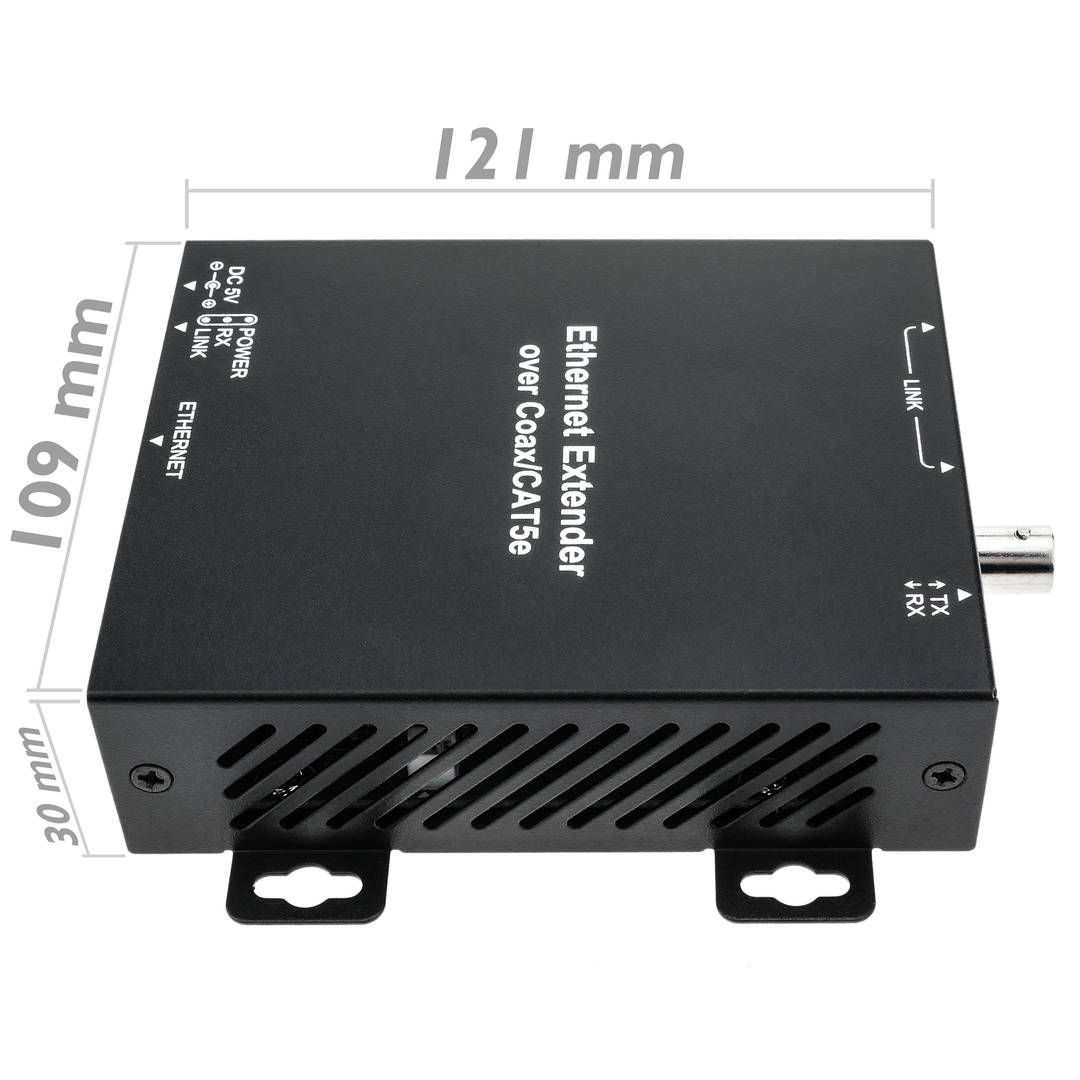 TCP/IP active extender by coaxial and UTP Cat.5 sender and receiver IP03