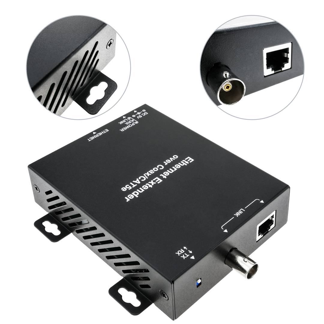 TCP/IP active extender by coaxial and UTP Cat.5 sender and receiver IP03