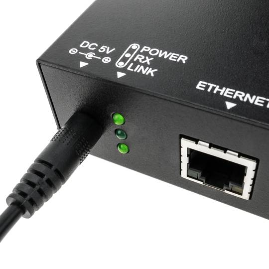 TCP/IP active extender by coaxial and UTP Cat.5 sender and receiver IP03