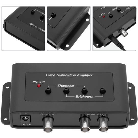 Distribuidor de vídeo de 2 puertos amplificado CD102A