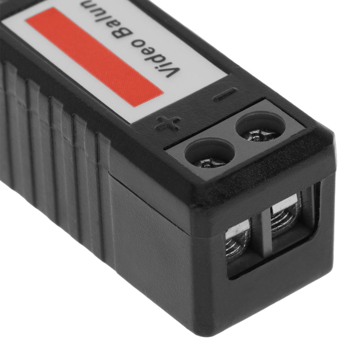 Rechte compacte passieve balun (BNC naar klemmenblok 2-pins)