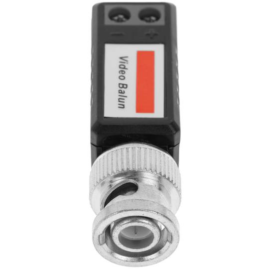 Rechte compacte passieve balun (BNC naar klemmenblok 2-pins)