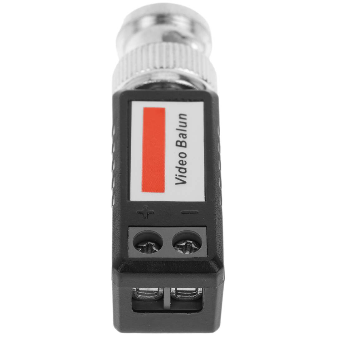Rechte compacte passieve balun (BNC naar klemmenblok 2-pins)