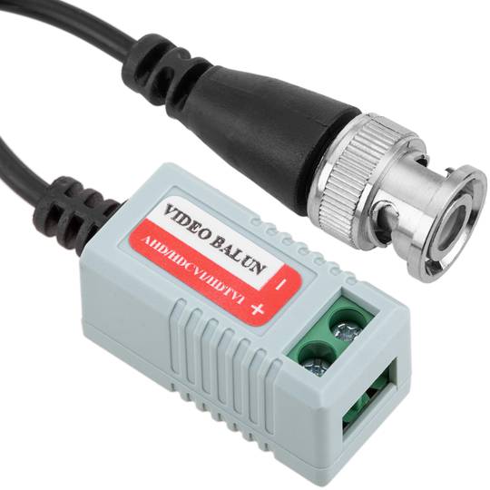 Balun passivo compatto Cavo (da BNC a morsettiera a 2 poli)