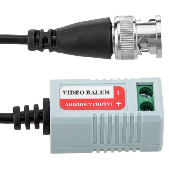 Balun passivo compatto Cavo (da BNC a morsettiera a 2 poli)