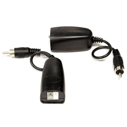 Passieve audiobalun met 2-draads twisted-paar RCA-kabel - 2 eenheden