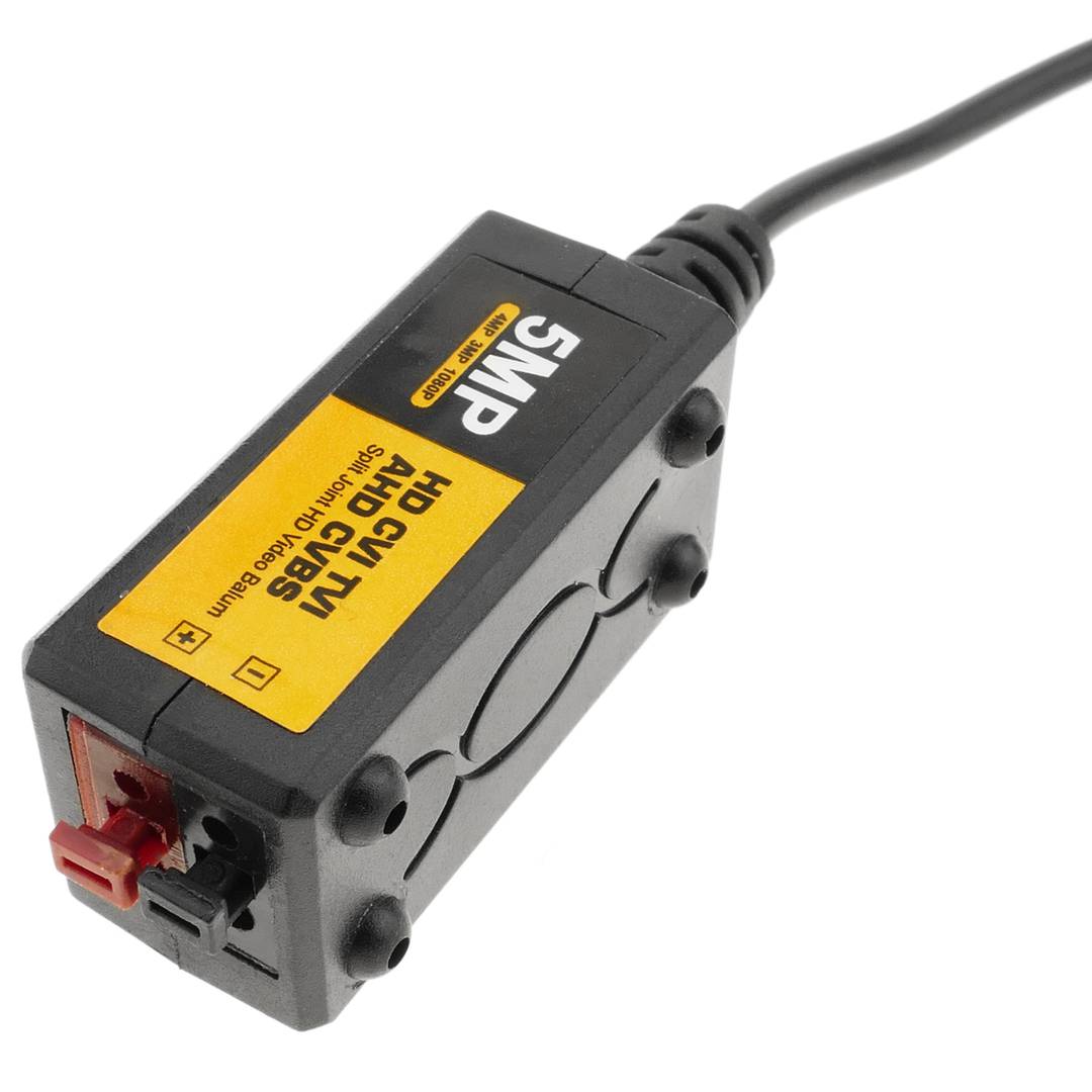 Passieve HD video balun CVI TVI AHD CVBS op 720p / 960p / 1080p / 3MP / 4MP / 5MP 400m 2-pack zwart en geel