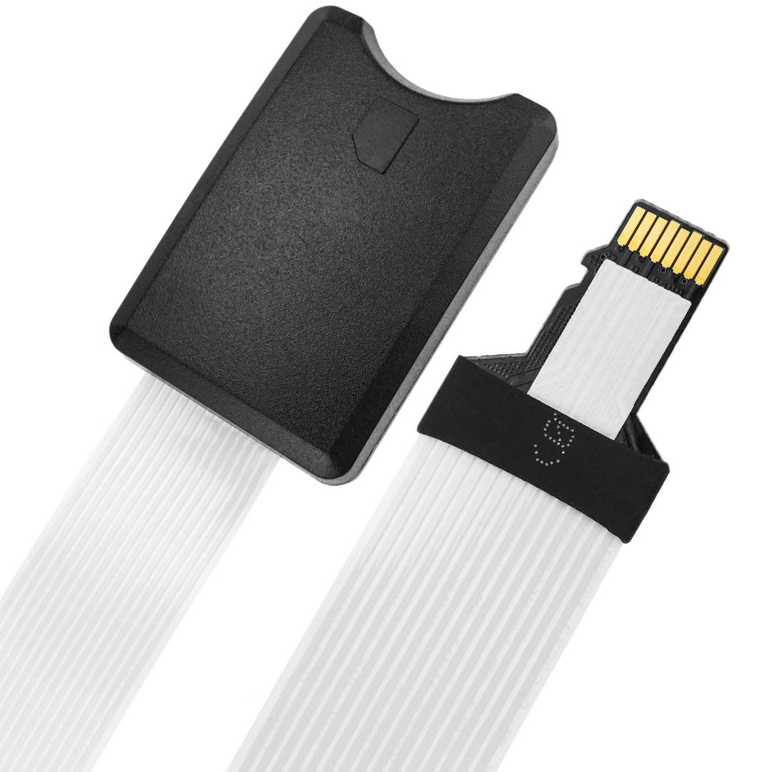 Adaptateur pour carte MicroSD TF vers slot SDHC SDXC SDXC avec câble plat  de 48 mm - Cablematic