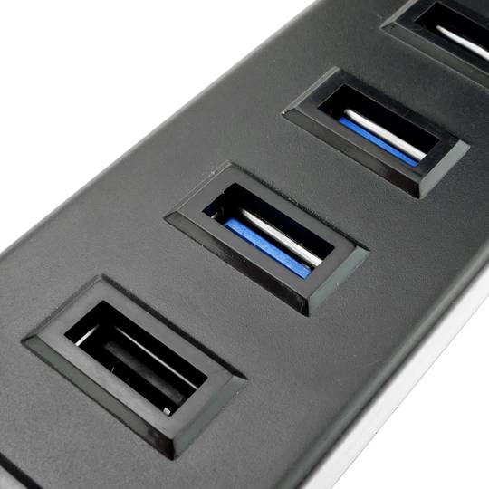 Hub met 6 poorten en geheugenkaartlezer USB 3.0 SD MicroSD 5 Gbps