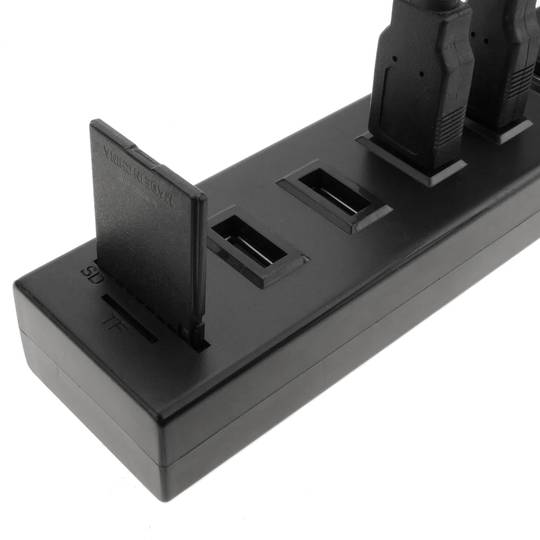 Hub met 6 poorten en geheugenkaartlezer USB 3.0 SD MicroSD 5 Gbps