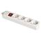Base com 4 tomadas Schuko 2P+E 16A 250V 3680W com interruptor iluminado Solera 8004IL