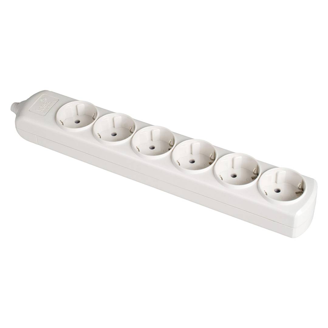 Base con 6 prese tedesche 2P+T 16A 250V 3680W Solera 8006