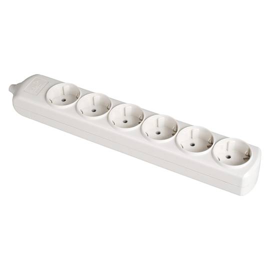 Base con 6 prese tedesche 2P+T 16A 250V 3680W Solera 8006