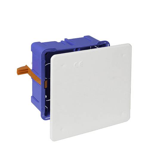 Square recessed watertight box 100x100x45mm Solera 5562GW - Cablematic