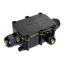 Wasserdichte Außenbox mit 3 IP68-Kabelverschraubungen, 8 x 5,2 x 3,7 cm, für Solera BK-3P-Anschlüsse