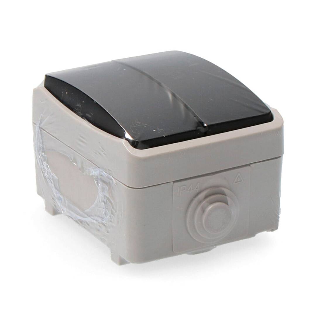 Conmutador doble 10AX 250V IP54 de 65 x 80 x 55mm Solera 3313