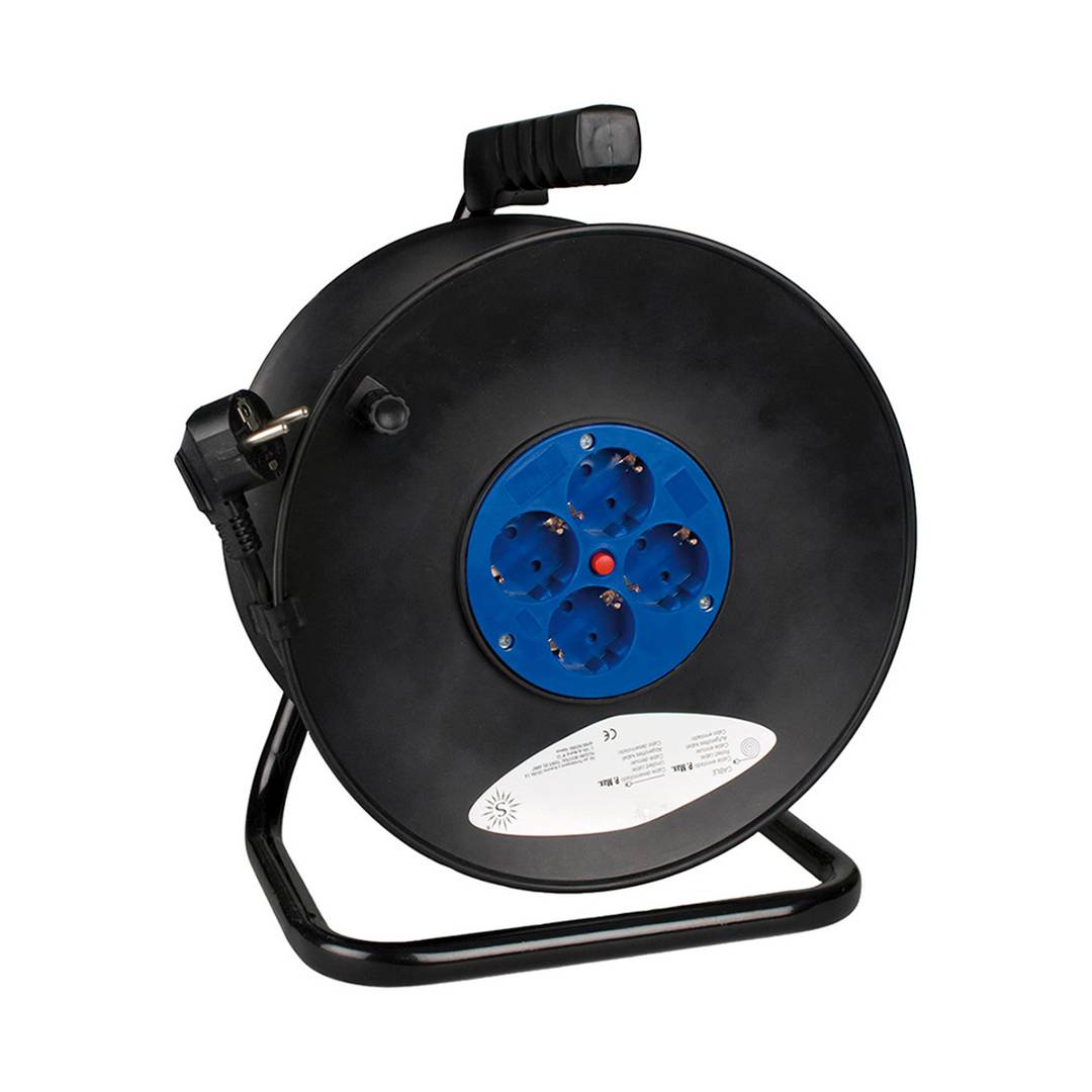 Bobina de cabo elétrico 4 Schuko 2P+E 16A 230V 25m Solera 7425/2