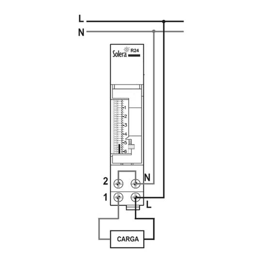 Zegar analogowy 24h 230Vac Solera R24