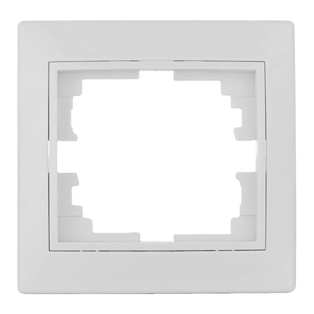 Cadre simple pour 1 mécanisme encastré 83x81x10mm de couleur blanche Solera ERP71U