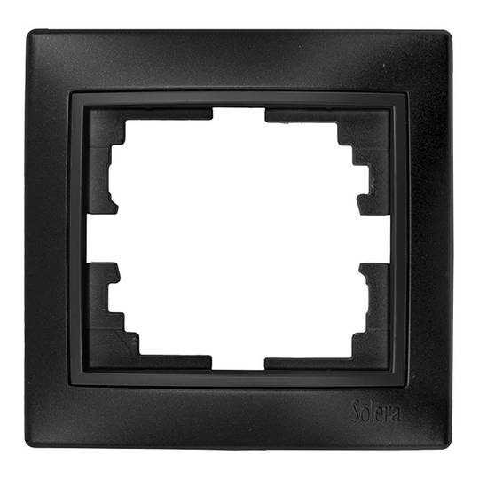 Single frame for 1 recessed mechanism 83x81x10mm in graphite color Solera ERP71NGU