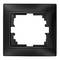Single frame for 1 recessed mechanism 83x81x10mm in graphite color Solera ERP71NGU
