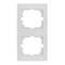 Moldura vertical dupla para 2 mecanismos embutidos 81x154x10mm branco Solera ERP62U